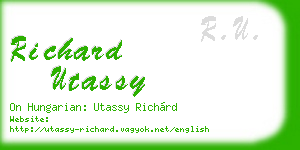 richard utassy business card