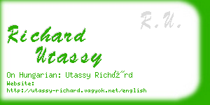 richard utassy business card